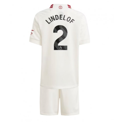 Dětský Fotbalový dres Manchester United Victor Lindelof #2 2023-24 Třetí Krátký Rukáv (+ trenýrky)